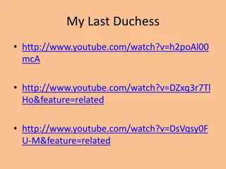 Analysis of Browning's Poems: My Last Duchess and Porphyria's Lover