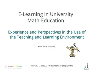 Innovative E-Learning Approaches in University Math Education