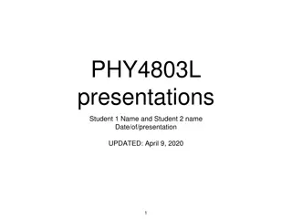 Effective PHY4803L Presentation Guidelines
