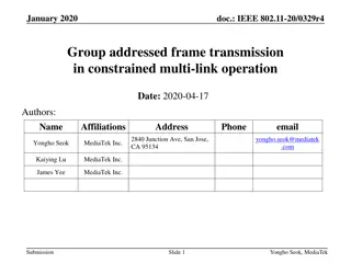 Group Addressed Frame Transmission in Constrained Multi-Link Operation