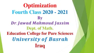 Mathematical Optimization for Advanced Studies