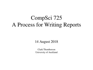 Effective Strategies for Writing Reports in Computer Science