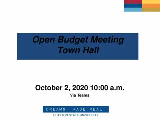 Open Budget Meeting at Clayton State University: Strategic Funding Process
