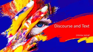 Understanding Discourse and Text Analysis
