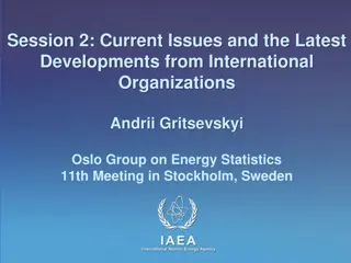 Latest Developments in Energy Statistics and International Cooperation