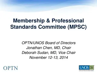 Ongoing Initiatives of Membership & Professional Standards Committee (MPSC) - Highlights