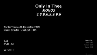Embracing the Hymn 'Only in Thee' with Beautiful Verses and Music