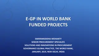 E-GP in World Bank - Projects, Benefits, and Guidelines