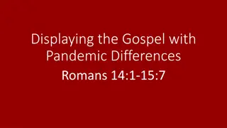 Fostering Unity in Faith: Romans 14:1-15:7 Reflections