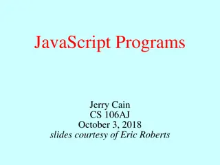 JavaScript Programs and the World Wide Web