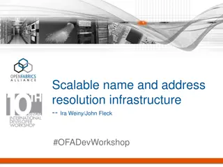 Scalable Name and Address Resolution Infrastructure