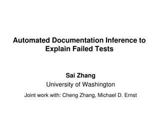 Automated Documentation Inference to Explain Failed Tests in Software Development