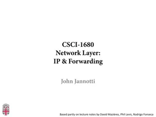 Understanding Networking Concepts from Lecture Notes by David Mazires, Phil Levis, Rodrigo Fonseca