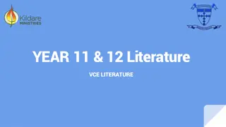 VCE Literature - Year 11 & 12 Units Overview
