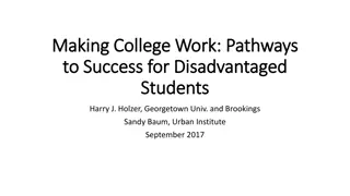 Success Strategies for Disadvantaged College Students