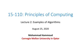 Algorithms in Computing: Examples and Principles
