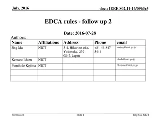 IEEE 802.11-16/0963r3 EDCA Rules Follow-Up July 2016