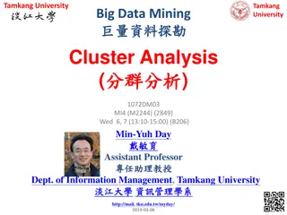 Tamkang University Big Data Mining Cluster Analysis Course Overview