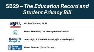 Education Record and Student Privacy Bill Overview
