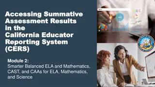 Accessing Summative Assessment Results in California Educator Reporting System