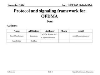Framework for OFDMA Protocol and Signaling in High-Density Networks