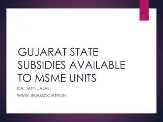 Gujarat State MSME Subsidies and Policies for Small Enterprises
