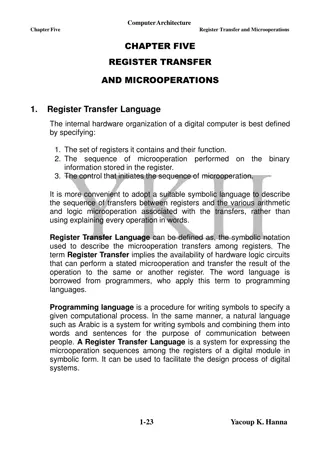 Understanding Register Transfer Language in Computer Architecture