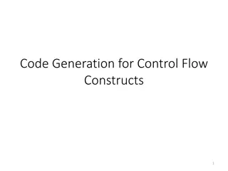 Code Generation for Control Flow Constructs and AST Nodes in MIPS and Semantic Analysis