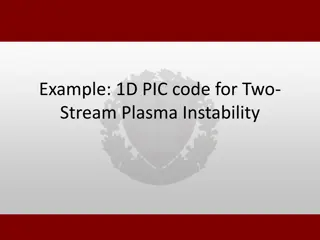 1D PIC Code for Two-Stream Plasma Instability
