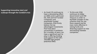 Supporting SMEs through Tax Advantaged Investments