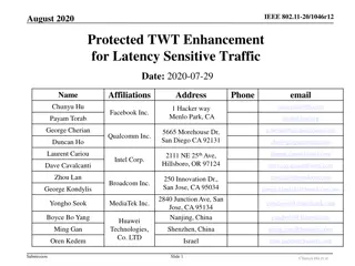 Enhancing Latency-Sensitive Traffic Performance with TWT in IEEE 802.11-20
