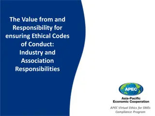 Ethical Codes of Conduct: Responsibilities in Industry and Associations