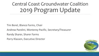 Central Coast Groundwater Coalition: 2019 Program Update and Activities Overview
