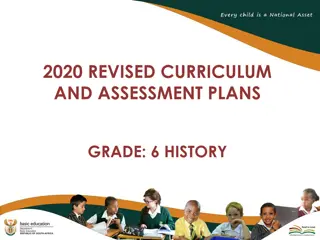 2020 Revised Curriculum and Assessment Plans for Grade 6 History