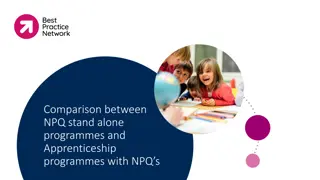 Comparison Between NPQ Stand-Alone Programmes and Apprenticeship Programmes with NPQs