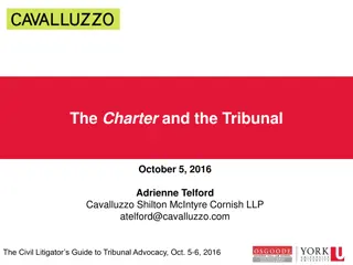 Understanding Tribunal Jurisdiction and Charter Issues