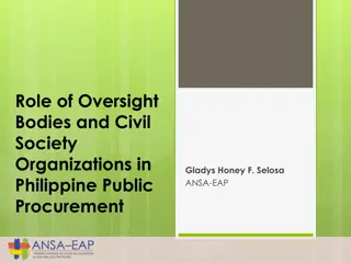 Oversight Bodies and Civil Society in Philippine Public Procurement