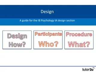 Guide for IB Psychology IA Design Section
