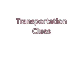 Fun Transportation Clues for Kids