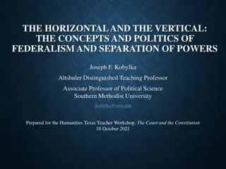 Federalism and Separation of Powers in Constitutional Development
