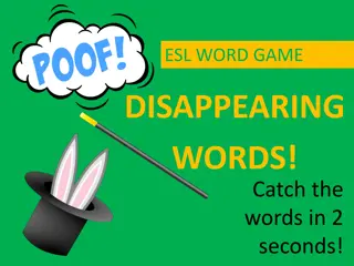 Challenging ESL Word Game - Can You Catch the Disappearing Words in 2 Seconds?