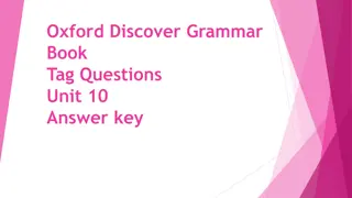 Unlocking Tag Questions in Oxford Discover Grammar Book Unit 10
