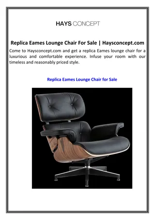 Replica Eames Lounge Chair For Sale  Haysconcept.com(Haysconcept)
