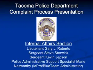 Understanding Tacoma Police Department's Complaint Process