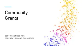 Grant Preparation and Submission Best Practices for Community Engagement