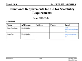 IEEE 802.11-16/0448r0 Scalability Functional Requirements Overview