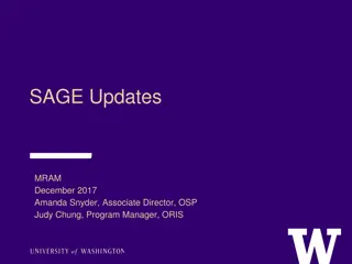 SAGE Updates and Grant Runner Expansion Project