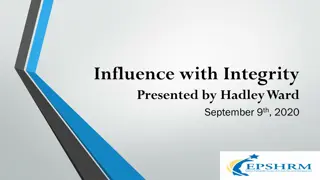 Influence with Integrity by Hadley Ward - September 2020 Update