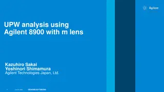 Optimizing UPW Analysis with Agilent 8900 and M Lens Technology