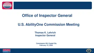 Inspector General U.S. AbilityOne Commission Oversight Reports